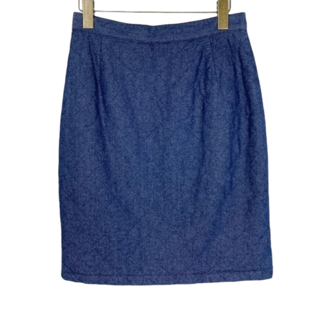Kors Vintage Quilted Denim Skirt